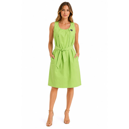 Love Moschino Vintage Sleeveless Belted Knee-Length Dress