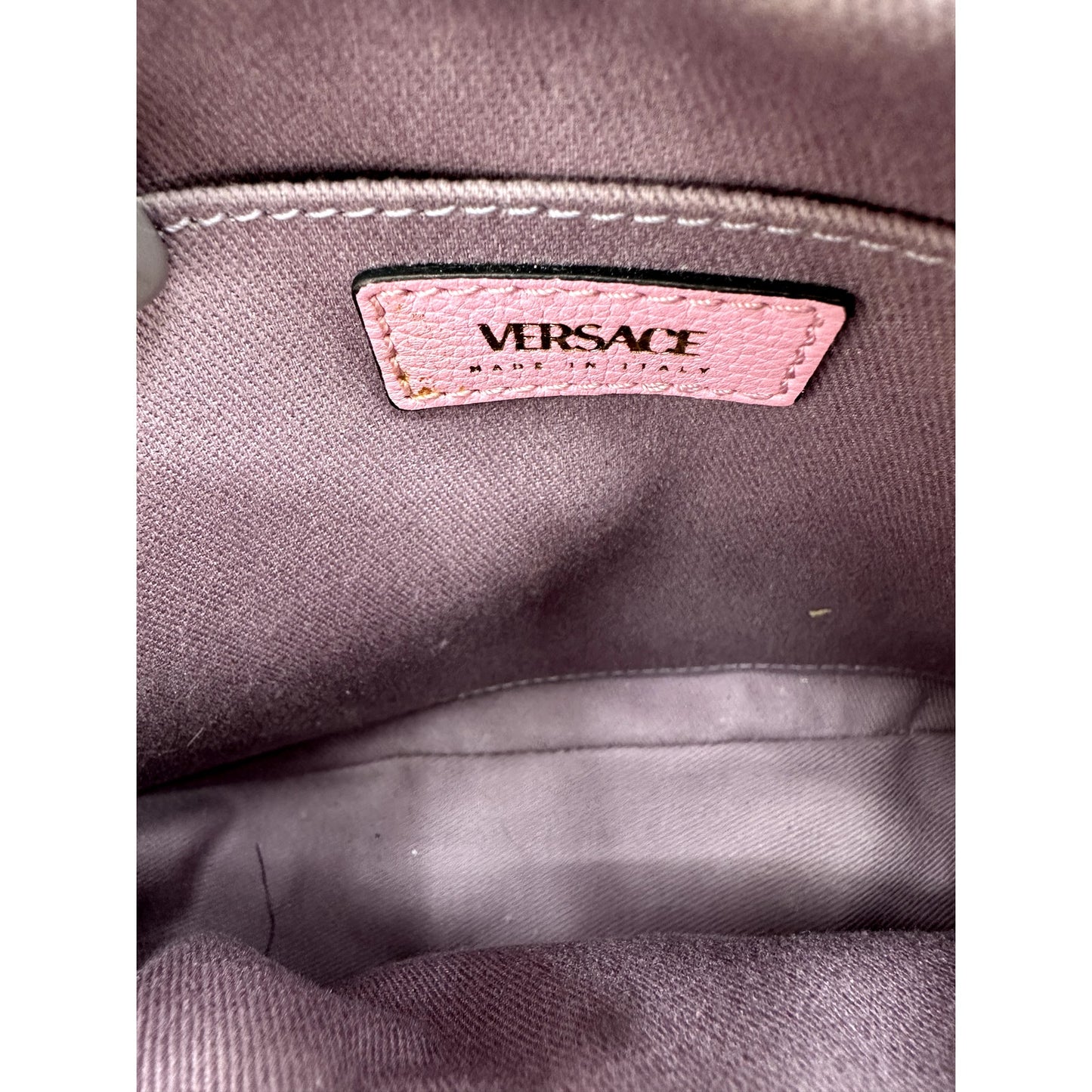 Versace Leather La Medusa Crossbody Camera Bag