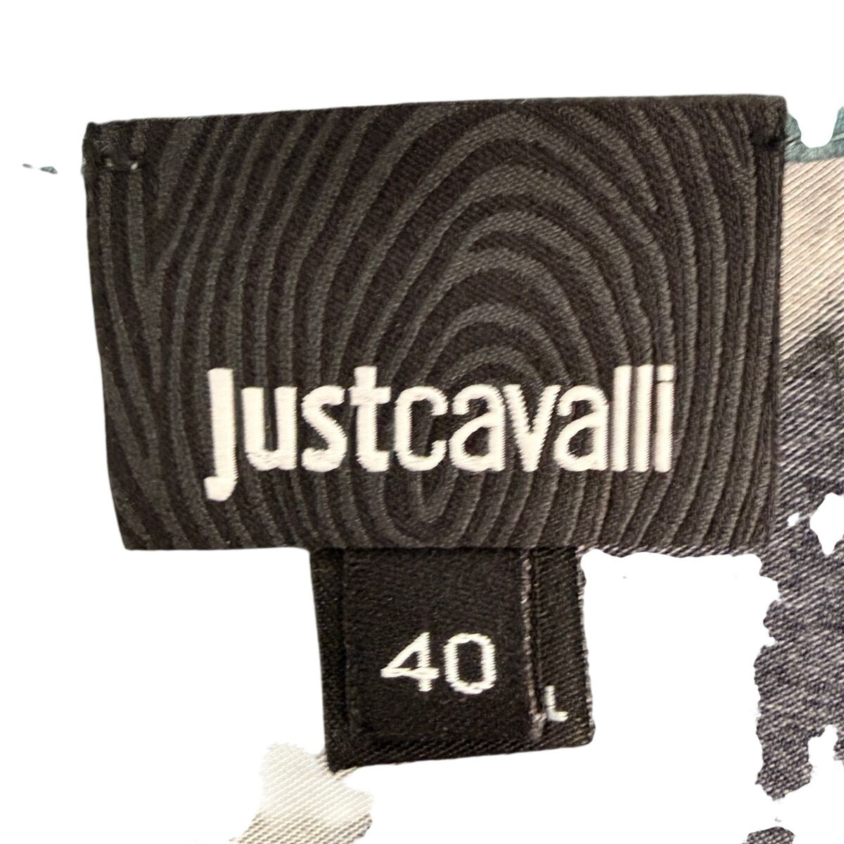 Just Cavalli Abstract Print Tie Waist Dress