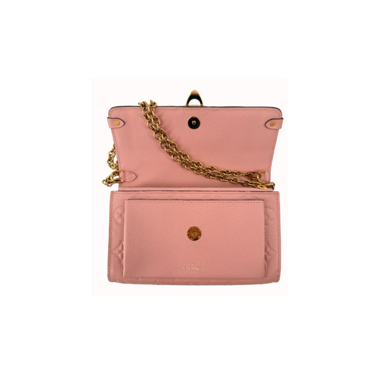 Louis Vuitton Vavin Chain Wallet Rose Poudre Monogram Empreinte Leather Bag