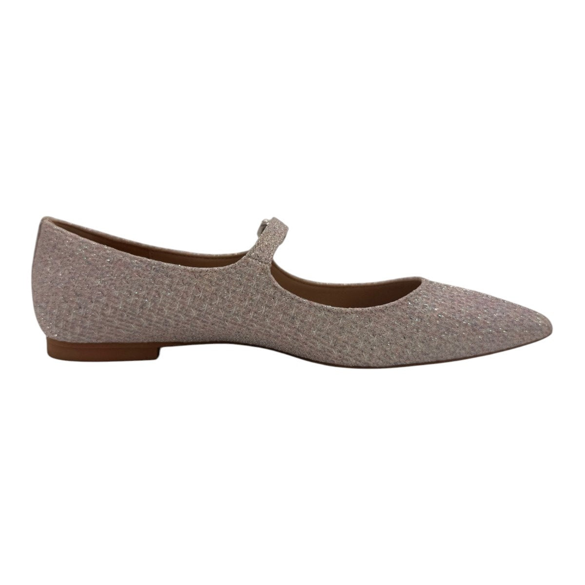Stuart Weitzman Dazzle Flat Glitter Pointed Toe Mary Jane Flats
