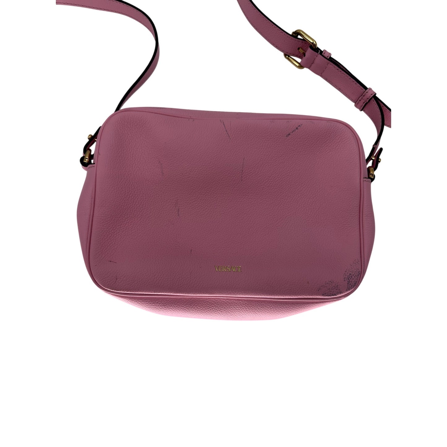 Versace Leather La Medusa Crossbody Camera Bag