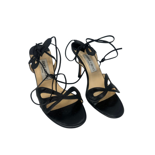 Jimmy Choo Leather Penny Butterfly Open-Toe Strappy Sandals