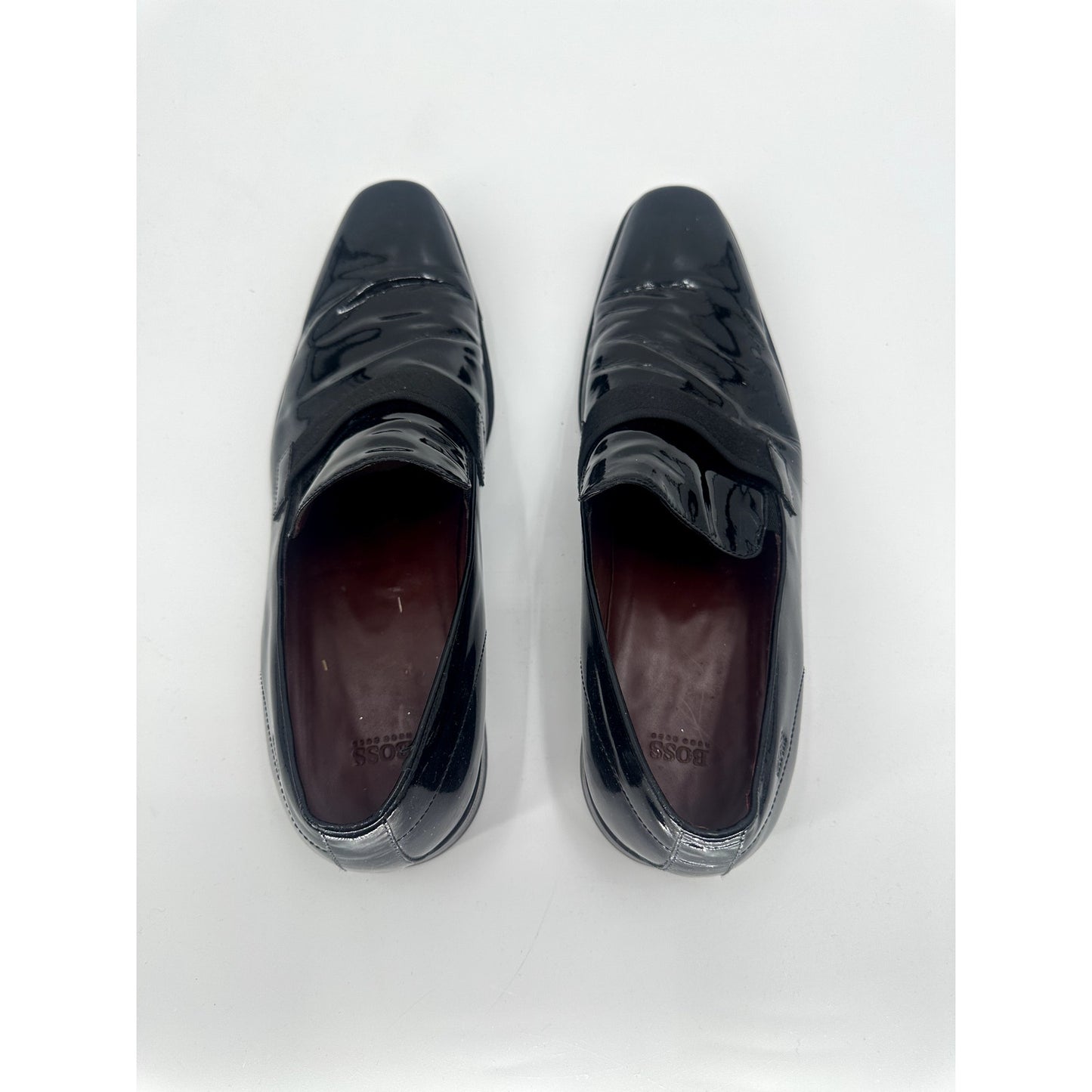 Hugo Boss Mellion Patent Leather Loafers Black Men's US 11.5