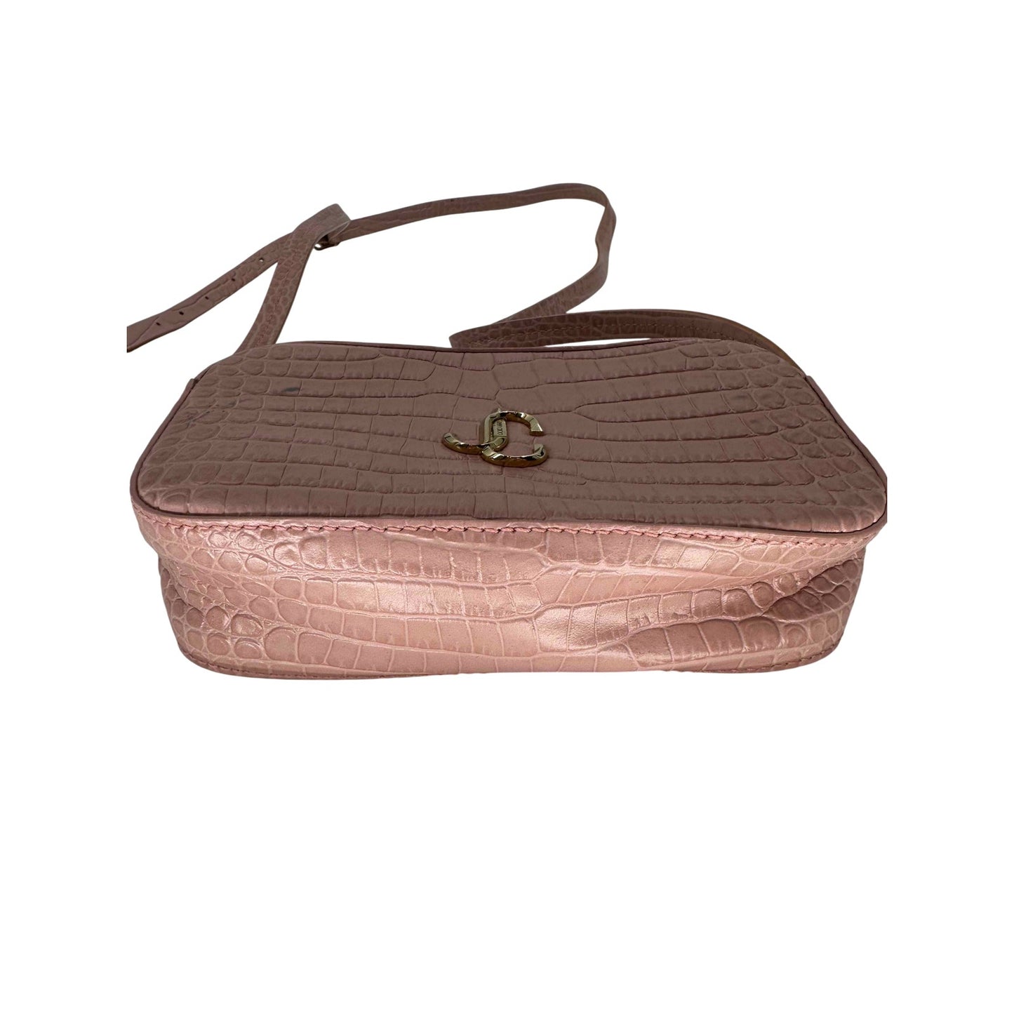 Jimmy Choo Leather Croc Embossed Varenne Crossbody Bag