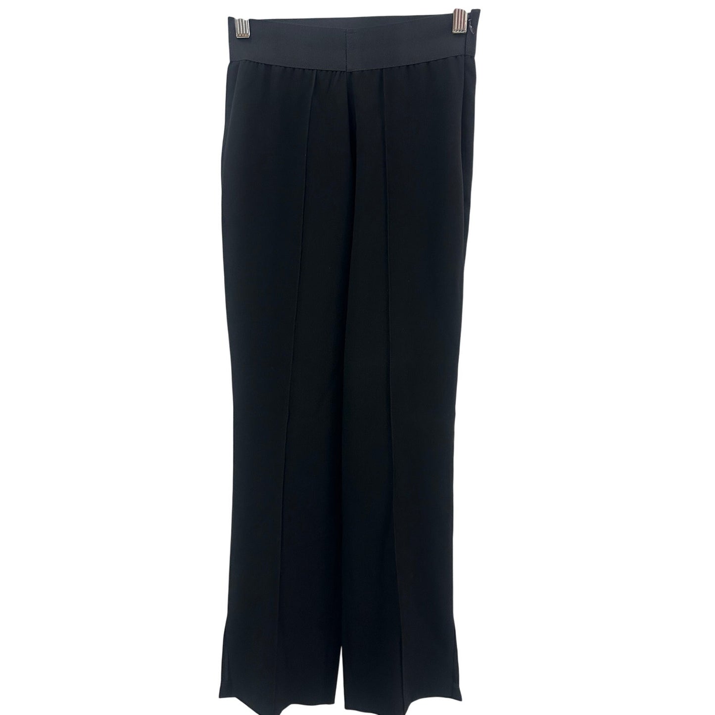 Cinq à Sept Black Alliston Pleated Straight Leg Finn Pants Women's