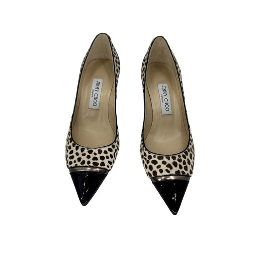 Jimmy Choo Pony Hair Animal Print Pointed Toe Pumps Heels