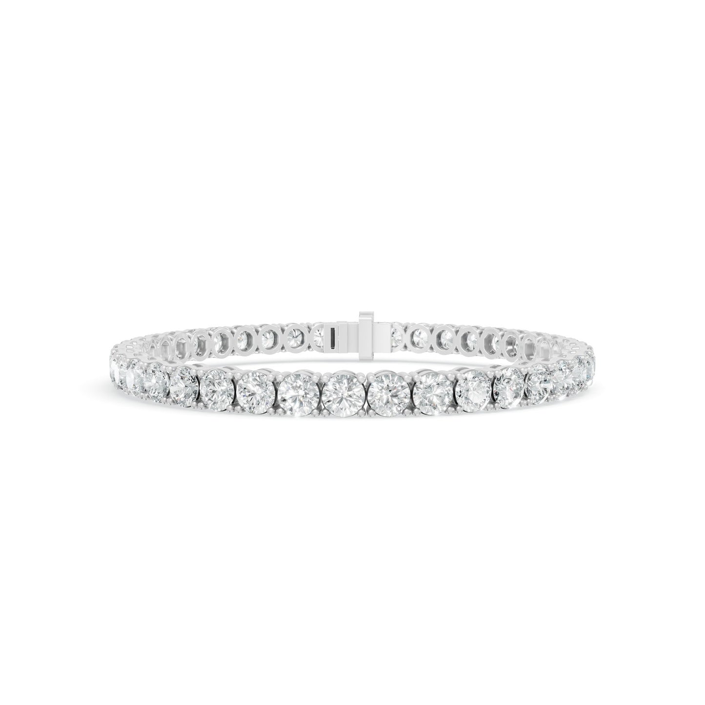 12.09 ctw Diamond 4P Classic 14K White Gold Tennis Bracelet