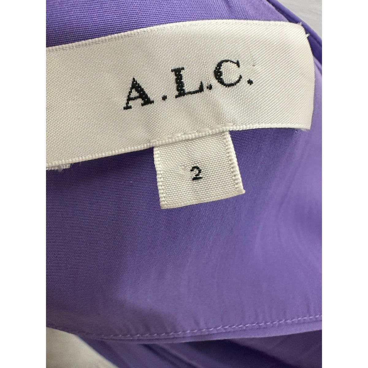 A.L.C. Satin Cut-Out Pleated Moira Maxi A-Line Dress Bellflower