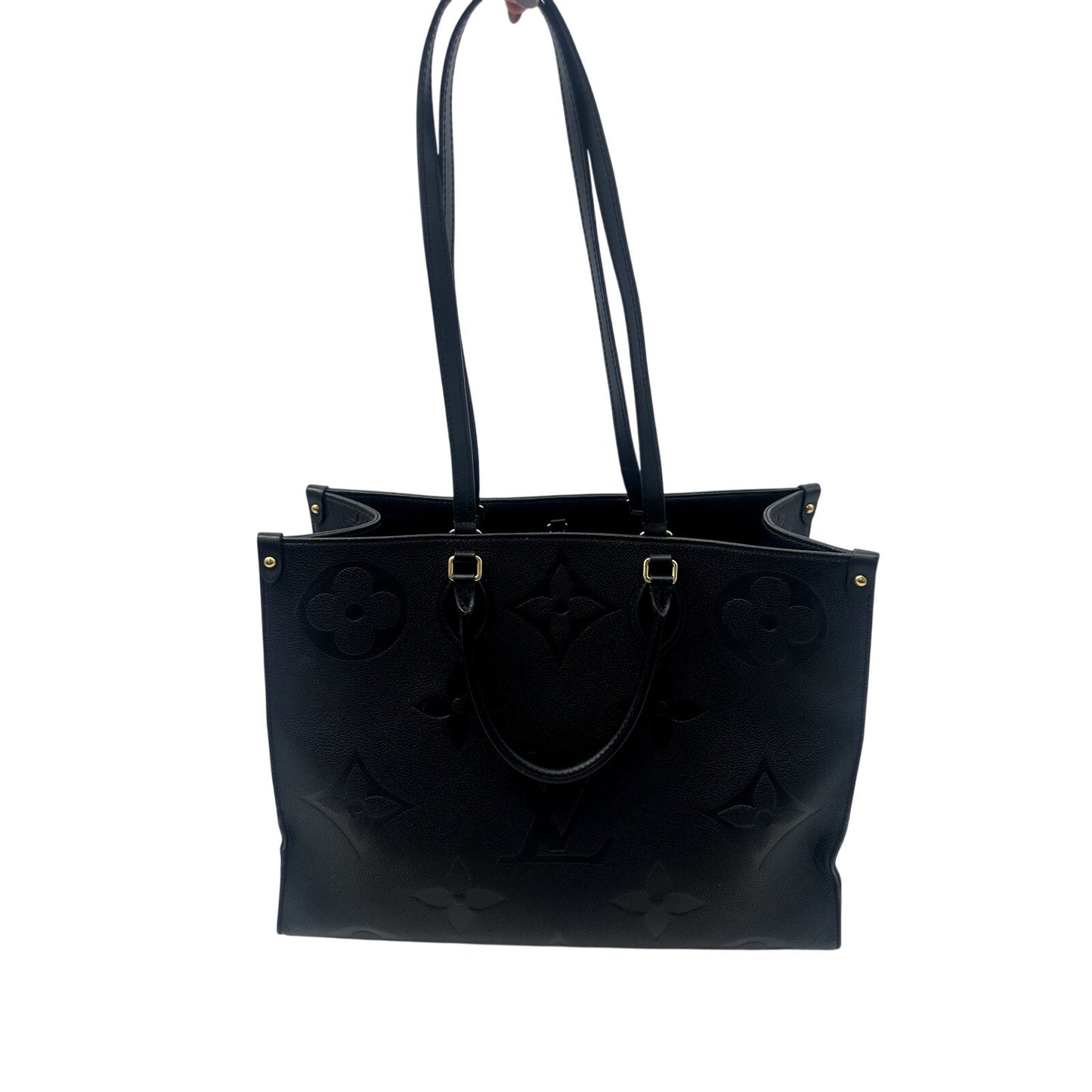 Louis Vuitton Leather Monogram OnTheGo GM Tote Bag Black