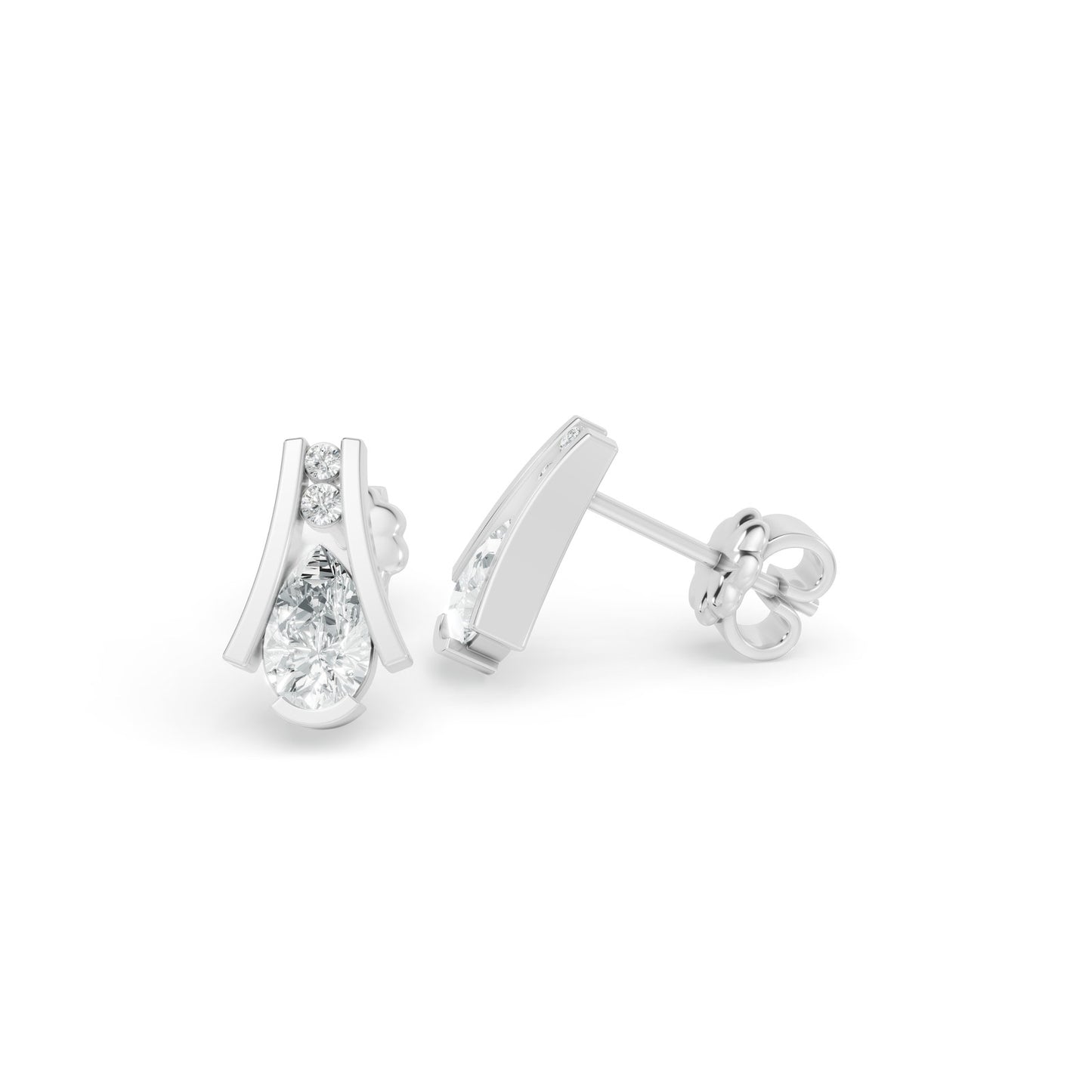 0.66 TCW 14K White Gold Diamond Stud Earrings