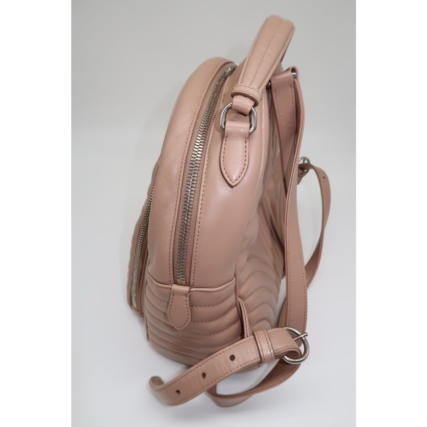 Prada Milano Diagramme Leather Logo Accent Zip-Around Backpack
