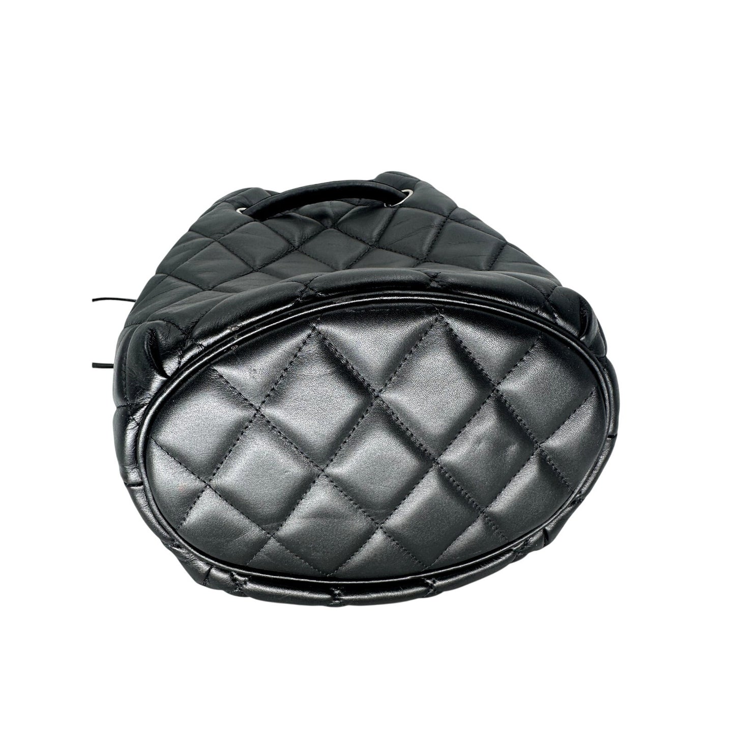 Balenciaga Leather Quilted B Logo Bucket Bag