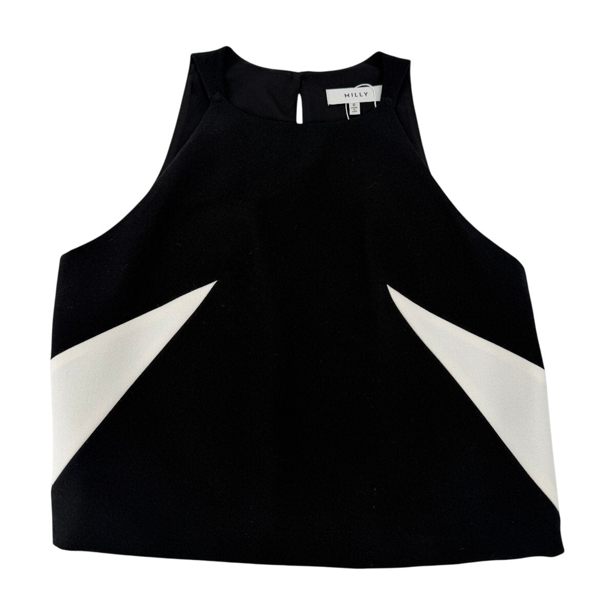 Milly Tech Shell Colorblock Sleeveless Crop Top