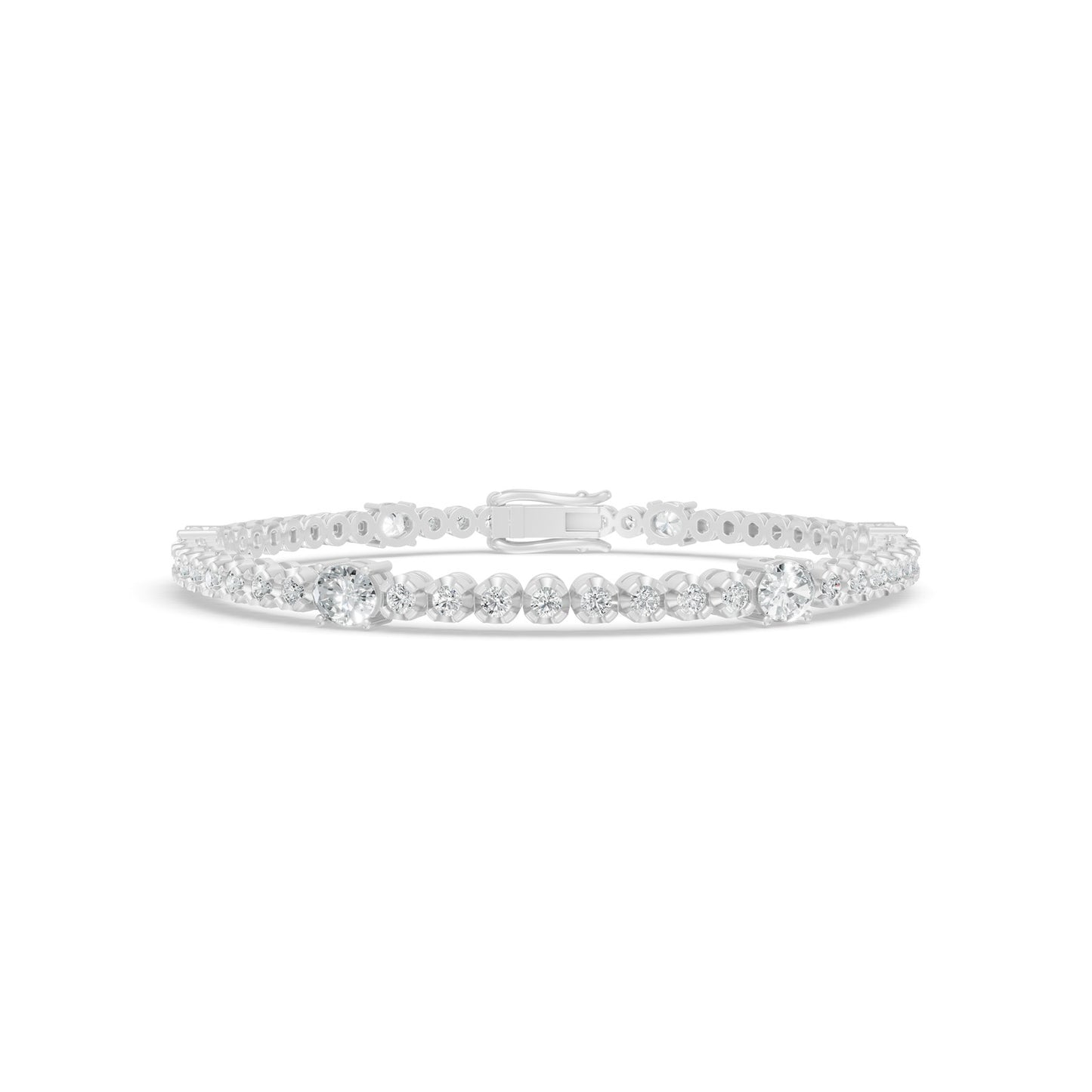 3.56 ctw Diamond Tennis by Yard 14K White Gold Tennis Bracelet