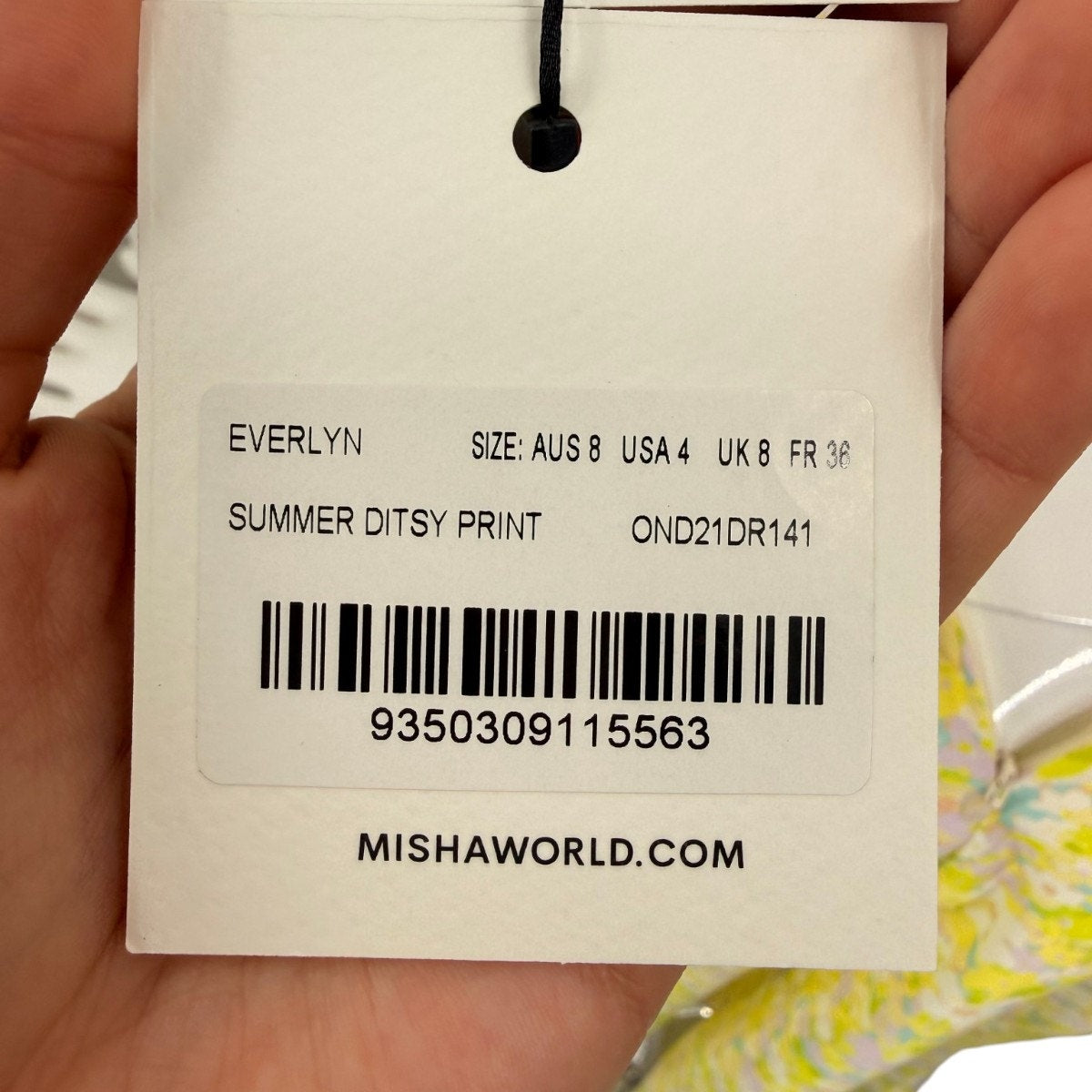 Misha Summer Ditsy Print Everlyn Front Tie Cut-Out Midi Dress