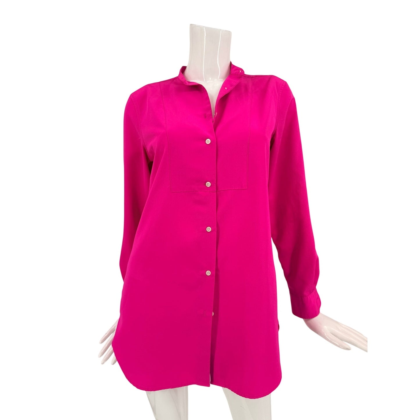 Lauren Ralph Lauren Adonia Long Sleeve Button Down Shirt Fuchsia Pink Size XS