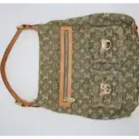 Louis Vuitton Denim Monogram GM Baggy Shoulder Bag Green