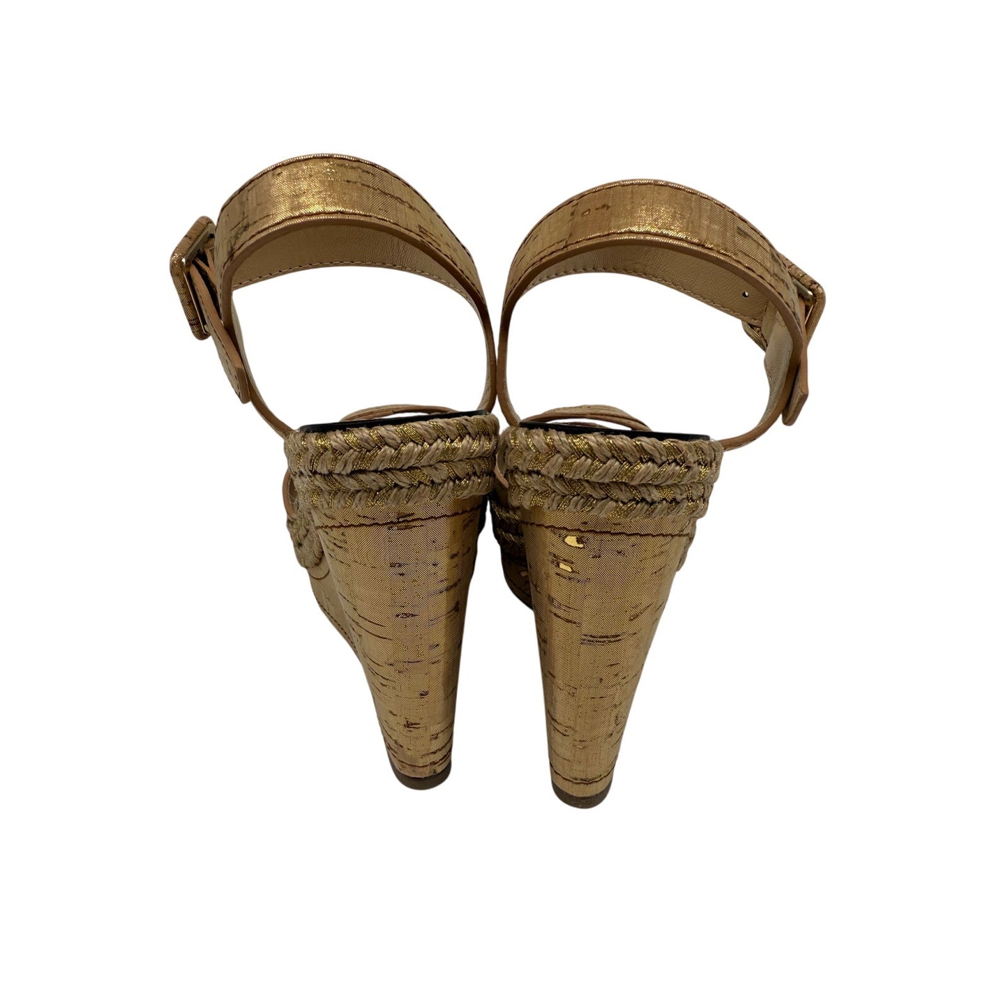 Christian Louboutin Leather Almeria 120 Espadrille Cork Wedges Sandals