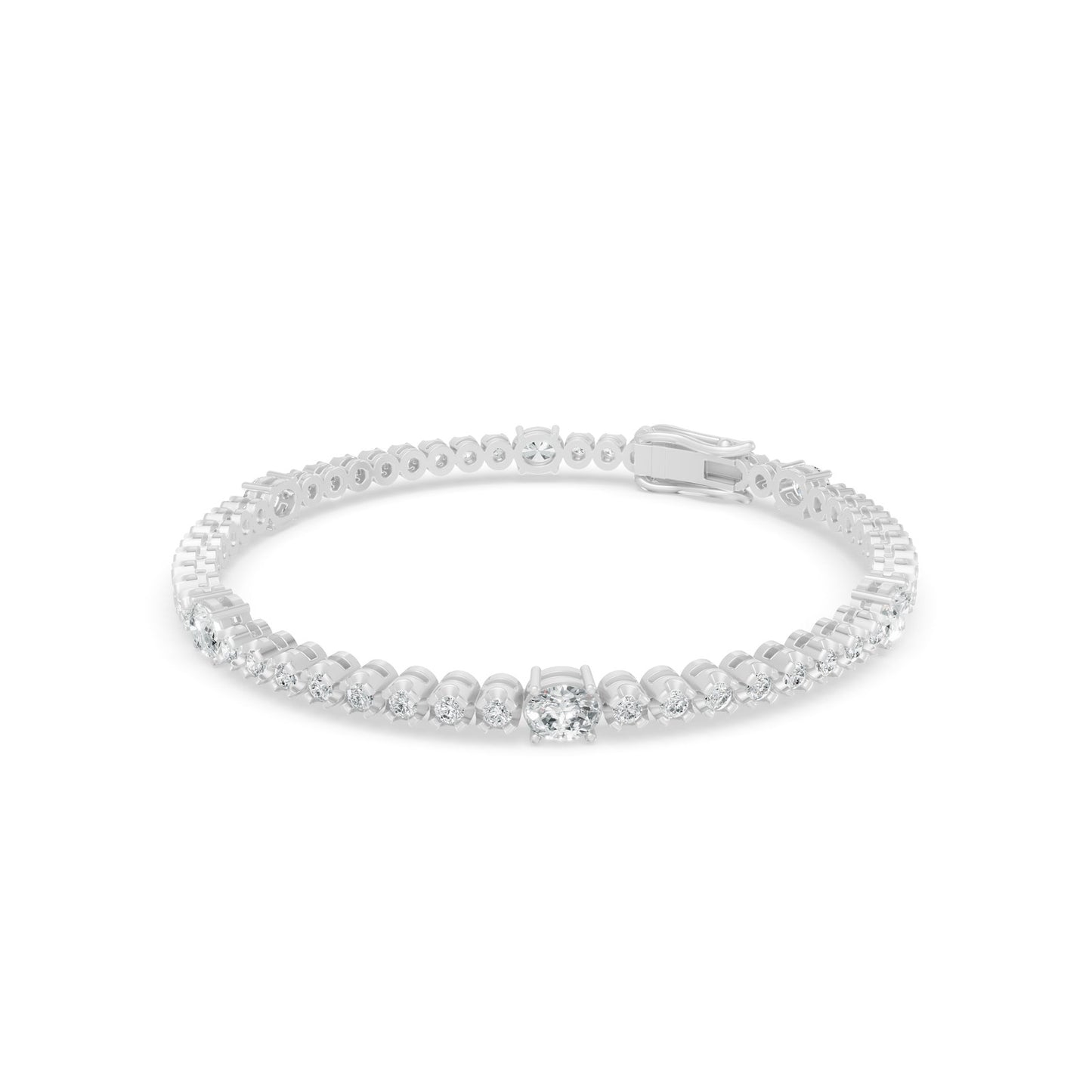 3.56 ctw Diamond Tennis by Yard 14K White Gold Tennis Bracelet