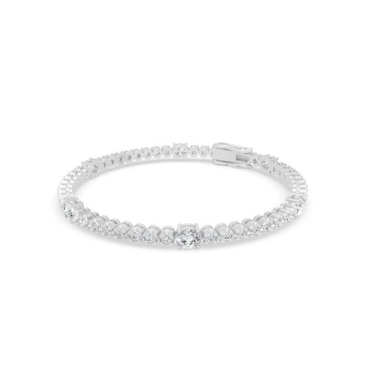 3.56 ctw Diamond Tennis by Yard 14K White Gold Tennis Bracelet