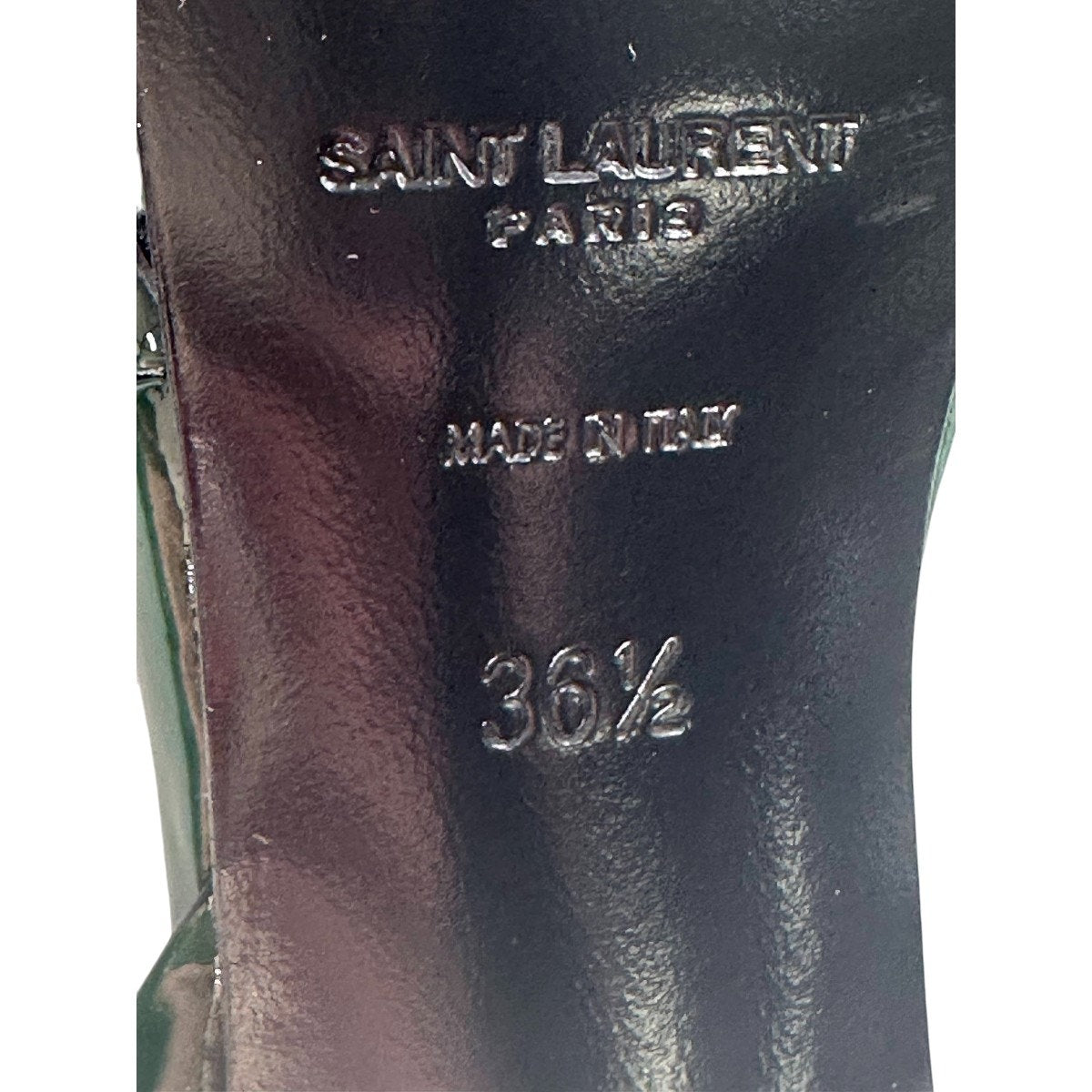 Saint Laurent Patent Leather Tribute Platform Sandals