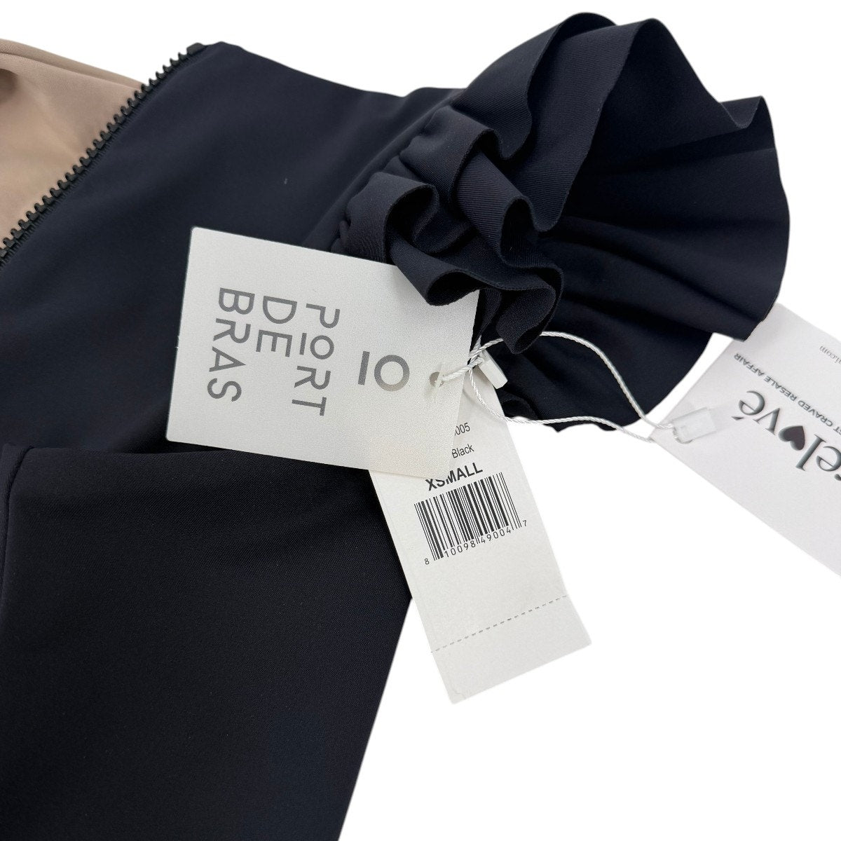 Port de Bras Mila Bi-Color Ruffle Shoulder Top