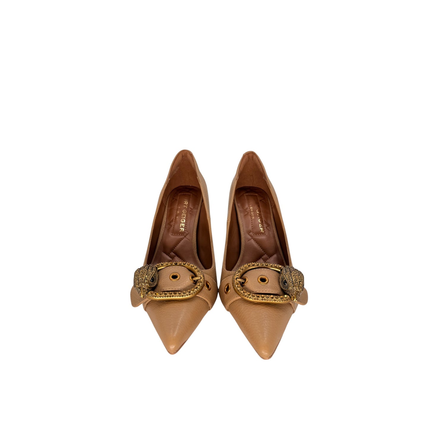 Kurt Geiger London Mayfair Court Crystal Eagle Head Buckle Pumps