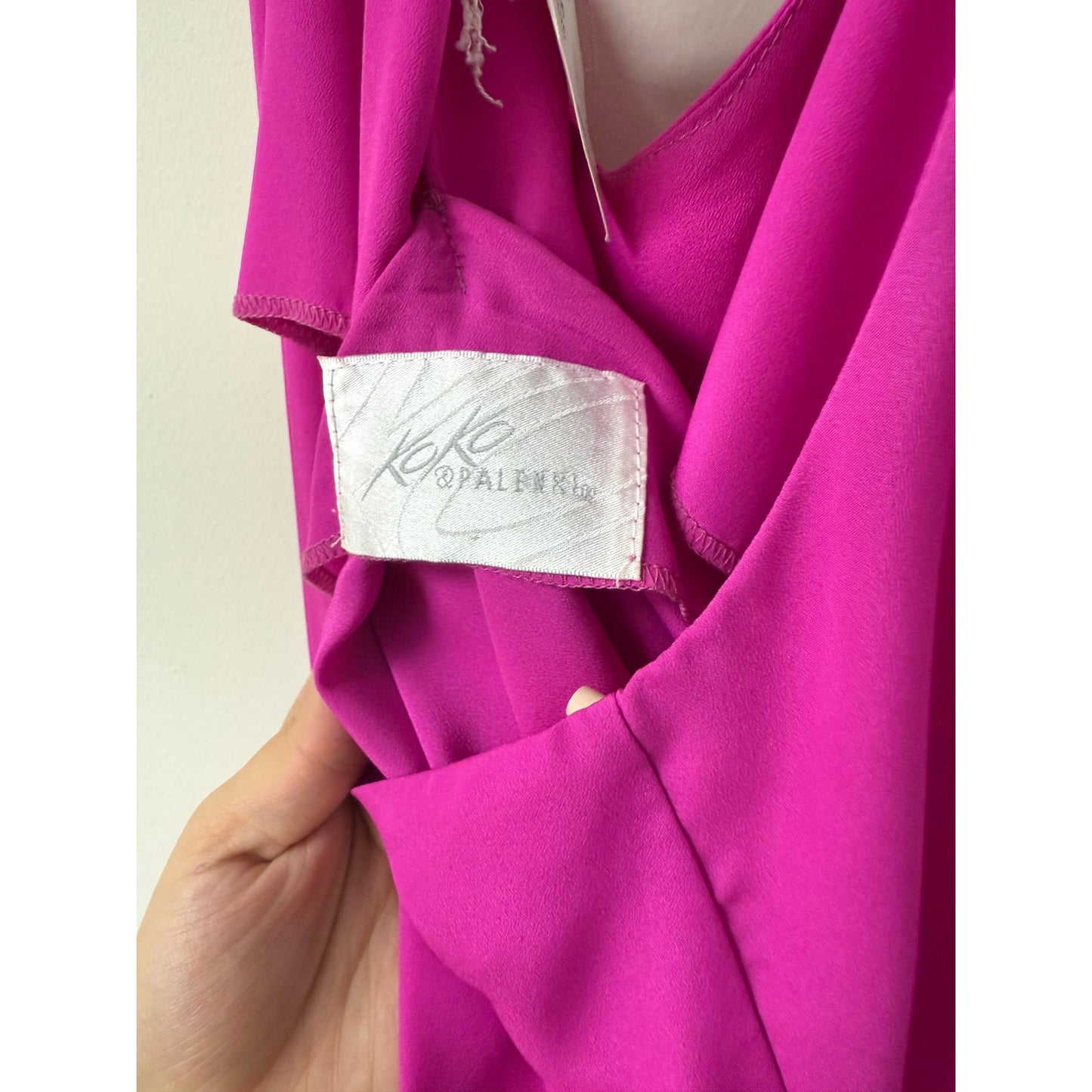 Koko & Palenki Chiffon Spaghetti Racerback Blouse Top Women's