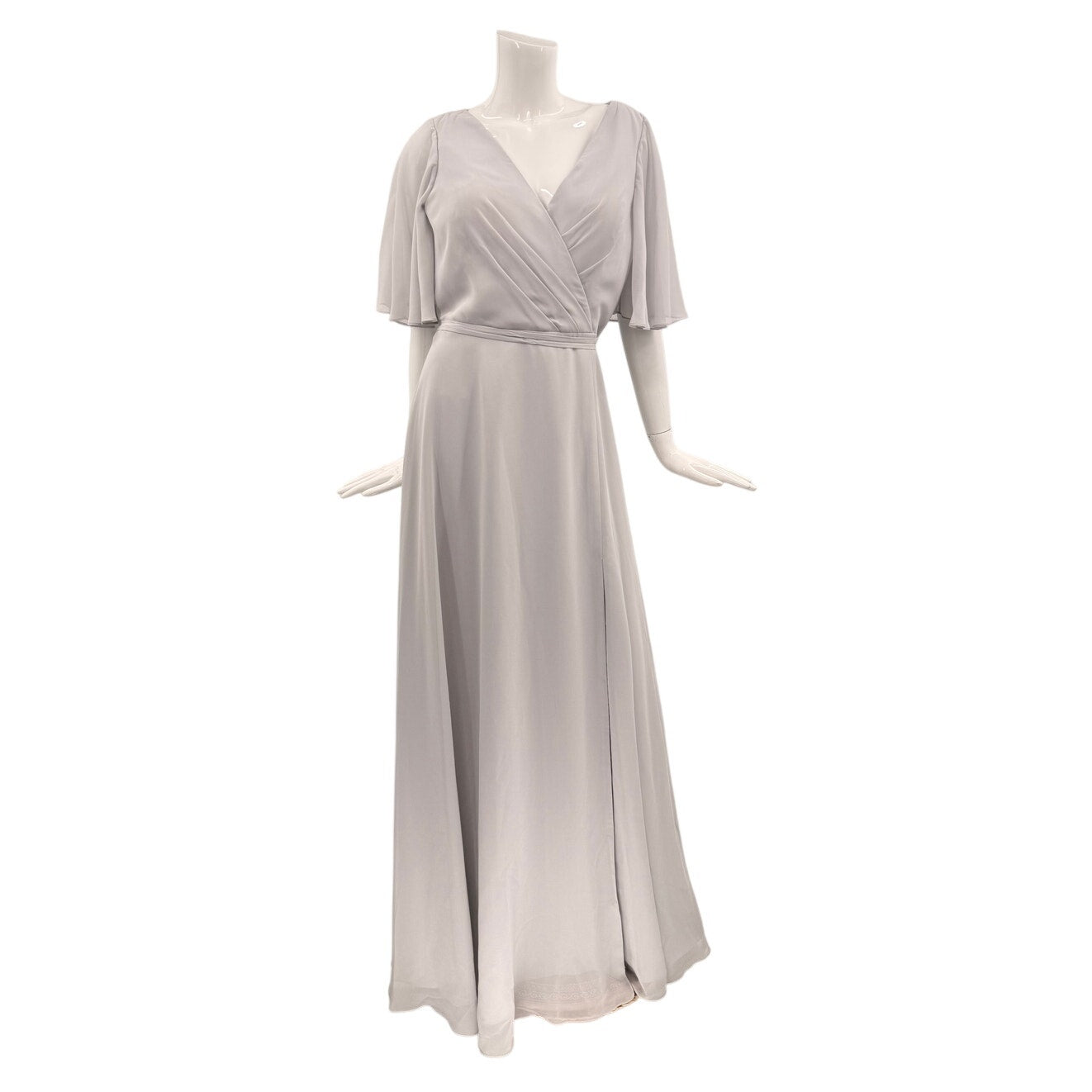 Marchesa Notte Bridesmaid Rome Draped Sleeve Rear Cutout Maxi Gown
