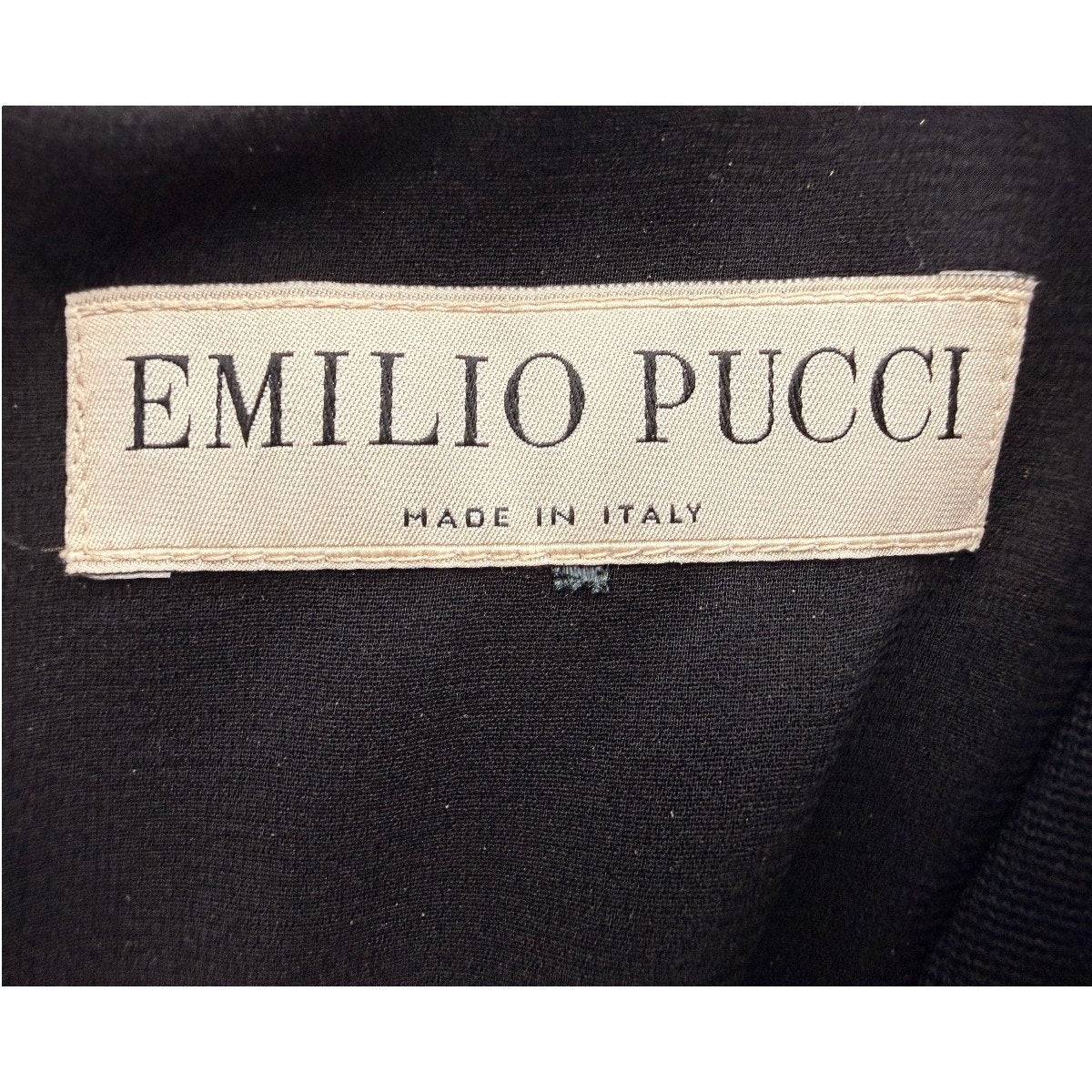 Emilio Pucci Black Lace Panel Sheath Dress Short Sleeve Knee Length Women's 12