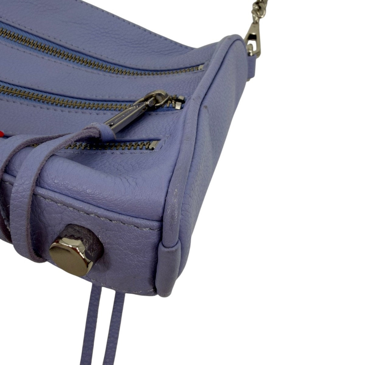 Rebecca Minkoff Avery Leather Chain Strap 3 Zip Crossbody Bag