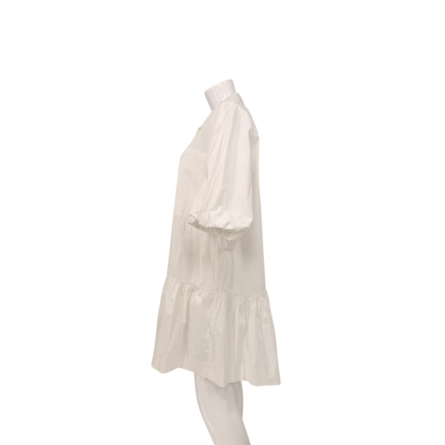 Jonathan Simkhai Cotton Blend Crissy Poplin Mini Shirt Dress