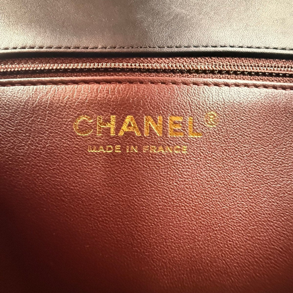 Chanel Leather Quilted CC Logo Pearl Chain Around Flap Shoulder Bag