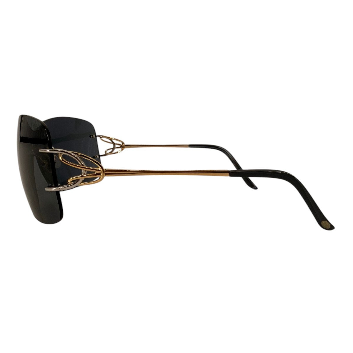 Fred Lunettes Volute Solaire 101 Rimless Shield Sunglasses Two Tone Women's