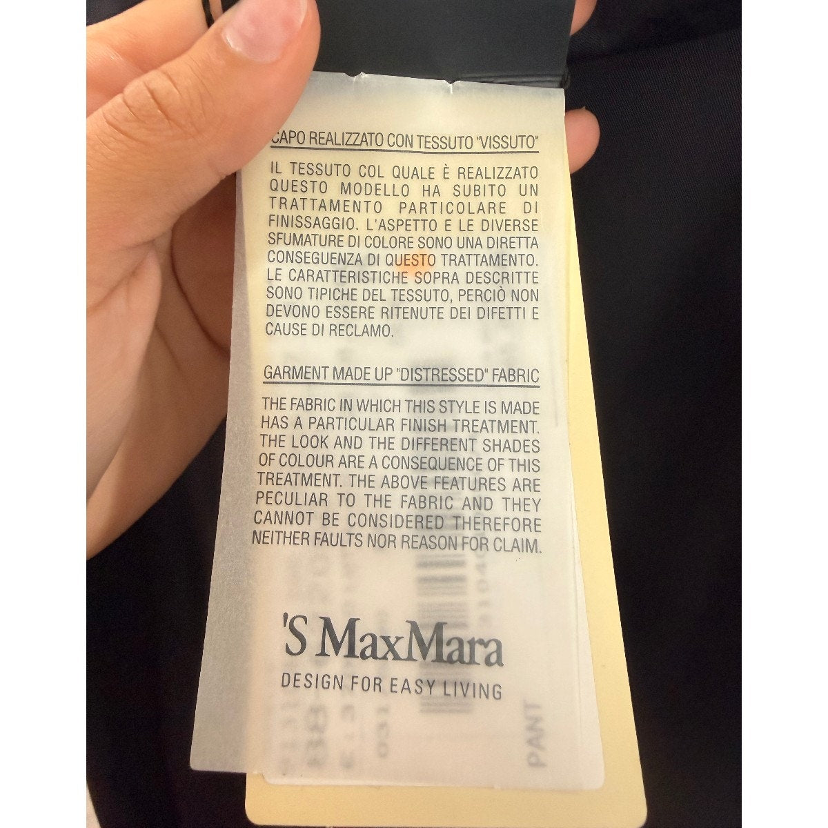 'S MaxMara Cotton Blend Belted High Rise Pants