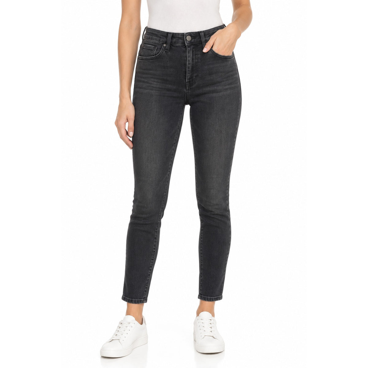 Anine Bing Beck High Rise Skinny Jeans Iron Gray Women's Size 24