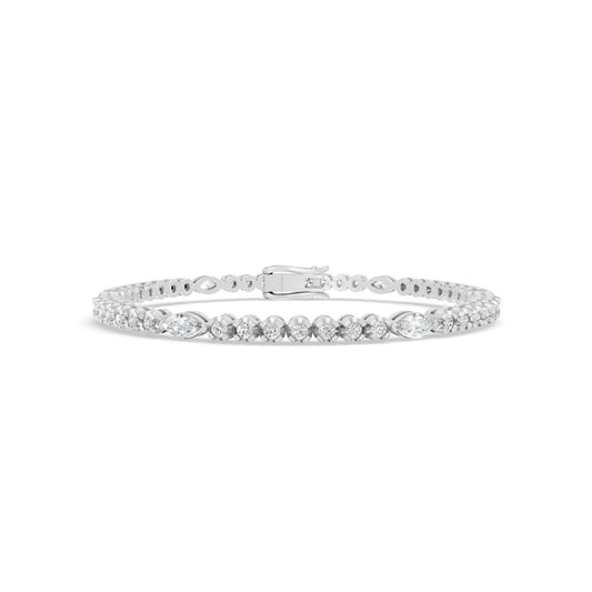 2.95 ctw Diamond Tennis by Yard 14K White Gold Tennis Bracelet