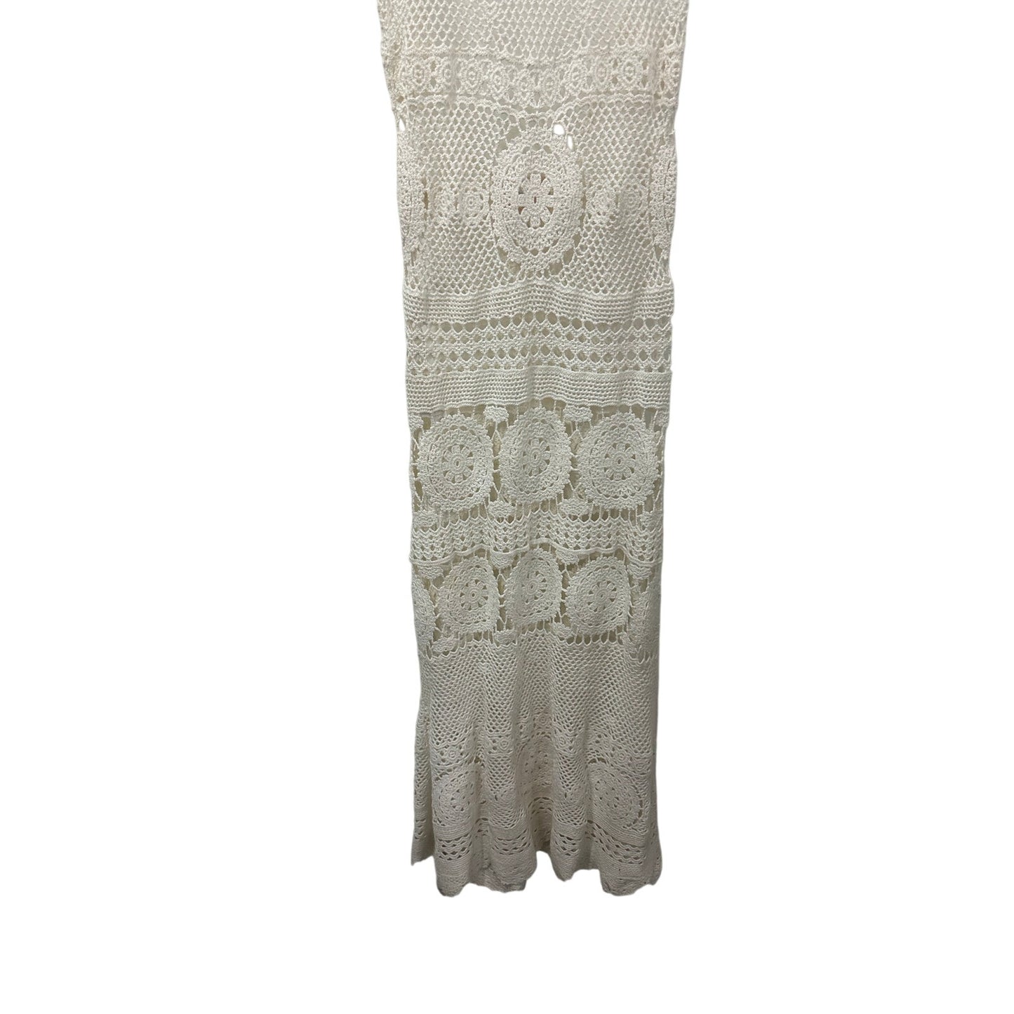 Miss June Cotton Crochet Keyhole Back Angel Long Maxi Dress