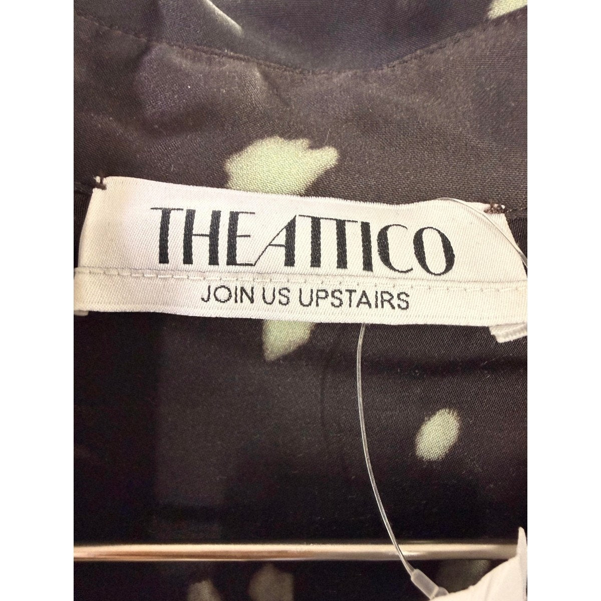 The Attico Silvye Collared Long Sleeve Mini Shirt Dress