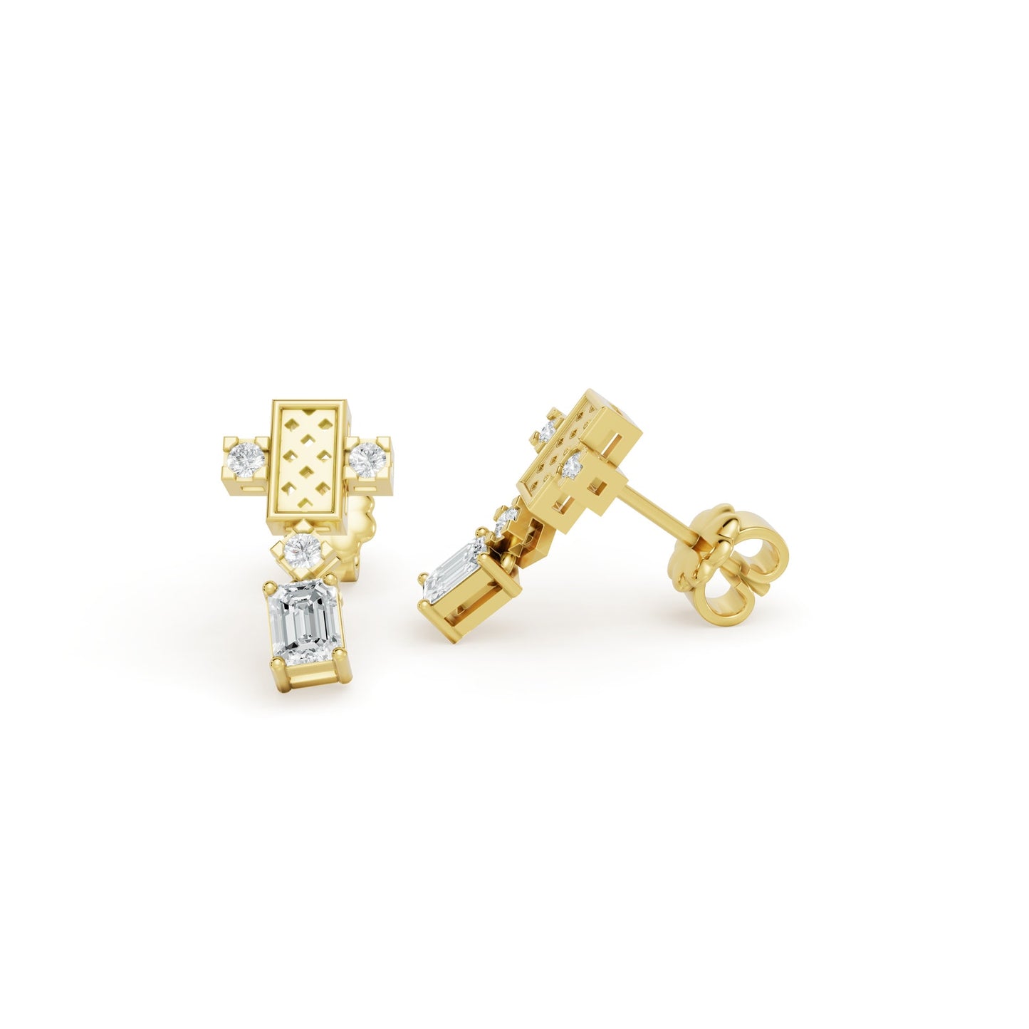 0.61 CTW 14K Yellow Gold Diamond Stud Earrings