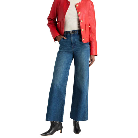 Veronica Beard Taylor Relaxed High Rise Wide Leg Jeans Northern Lights