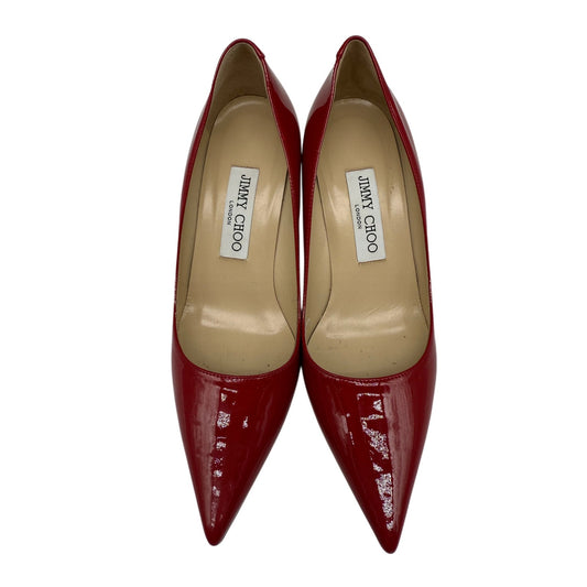 Jimmy Choo Patent Leather Agnes Pointed Pumps Heels