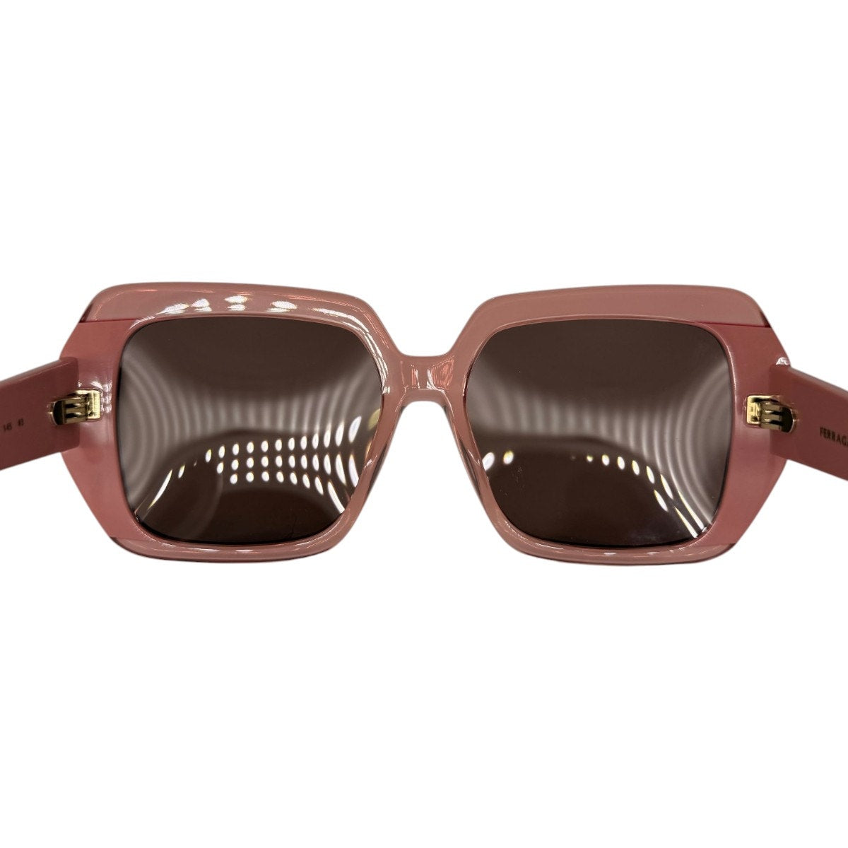 Salvatore Ferragamo SF2081S 668 Rose Pink Square Sunglasses Women's 56-17-145