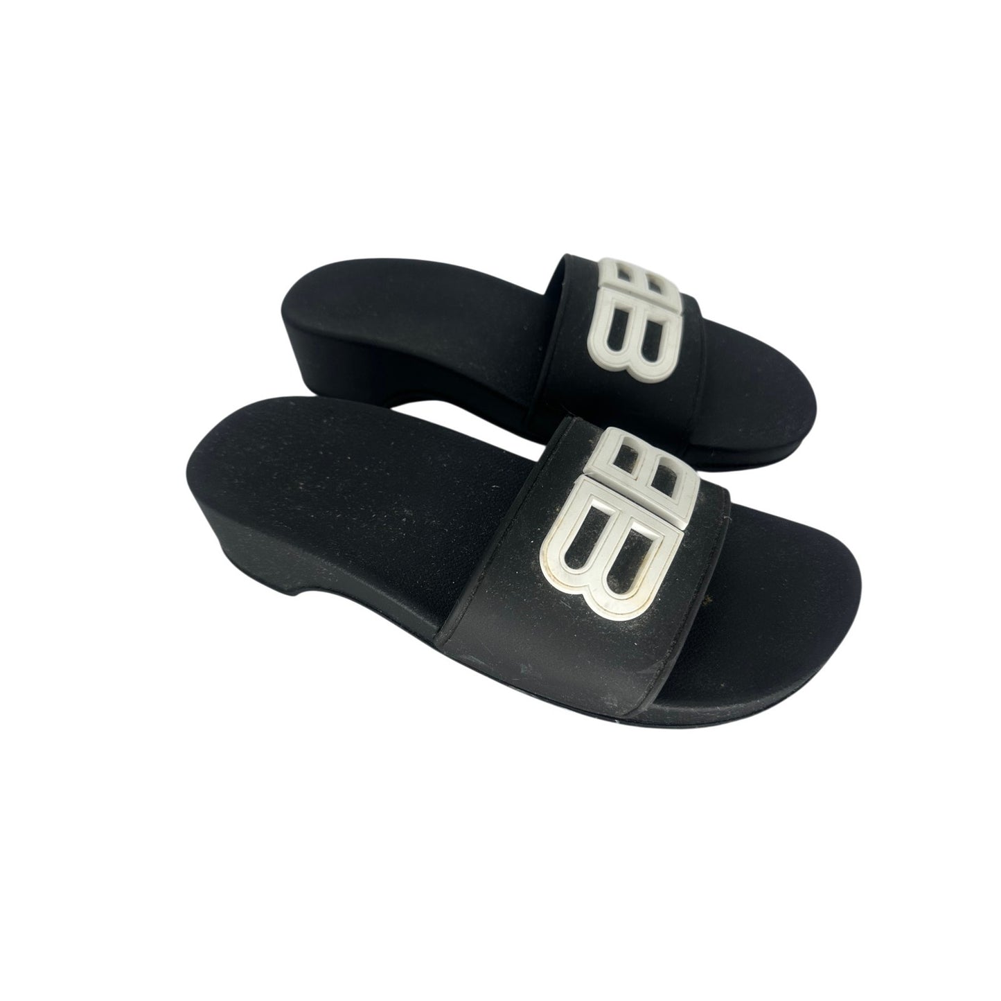 Balenciaga Pool BB Wedge Slide Sandals