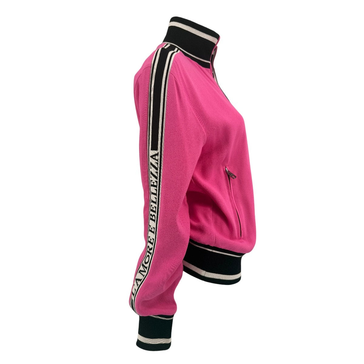 Dolce & Gabbana Knit Logo Strip Cady Full Zip Track Jacket