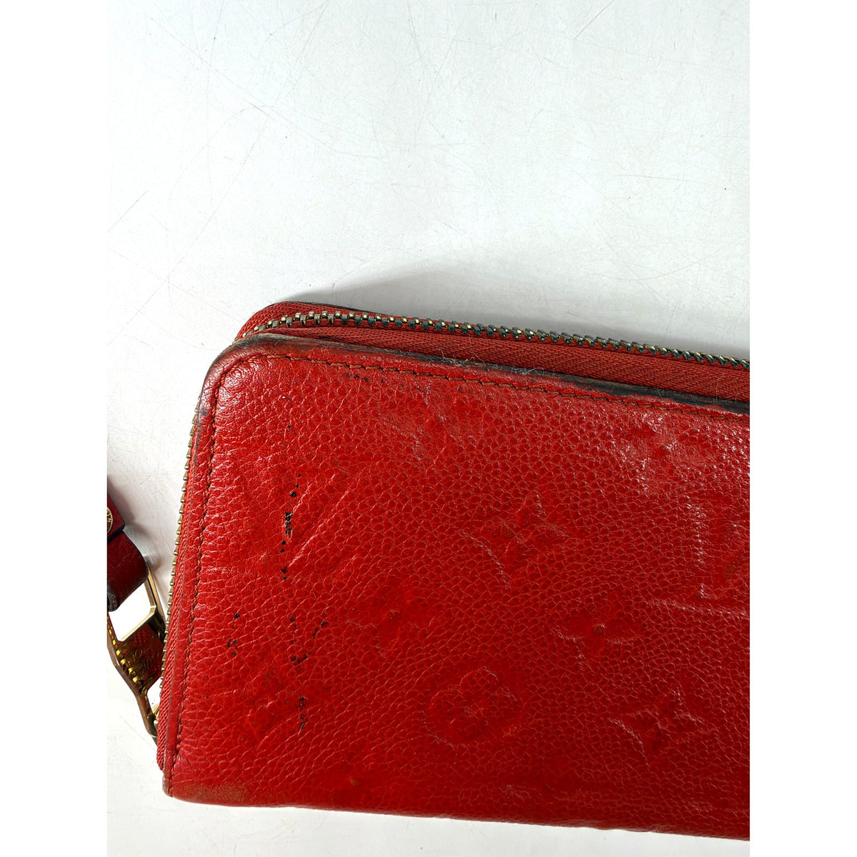 Louis Vuitton Zippy Wallet Monogram Empreinte Leather Red