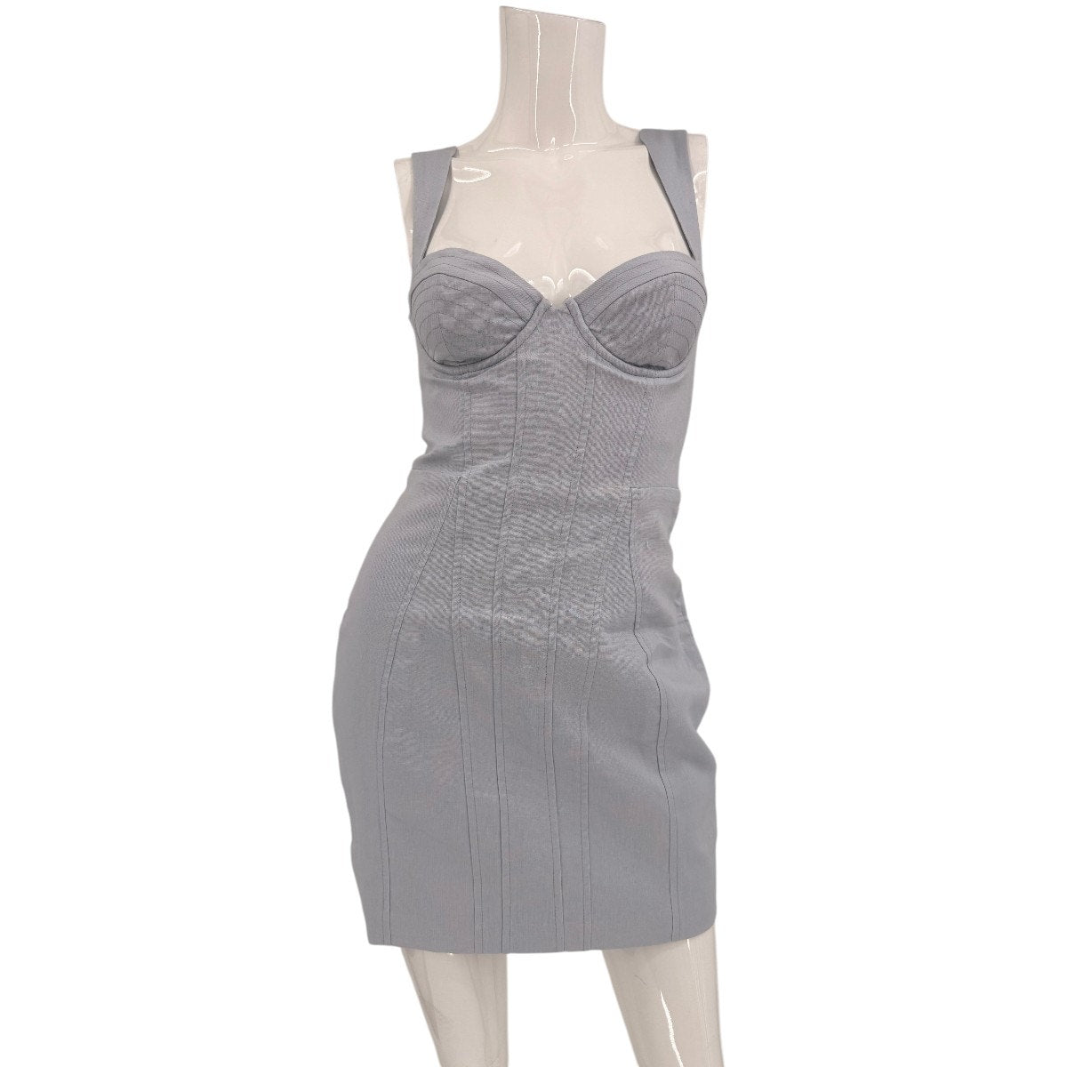 Oh Polly Linen Giovana Lace Up Back Mini Dress