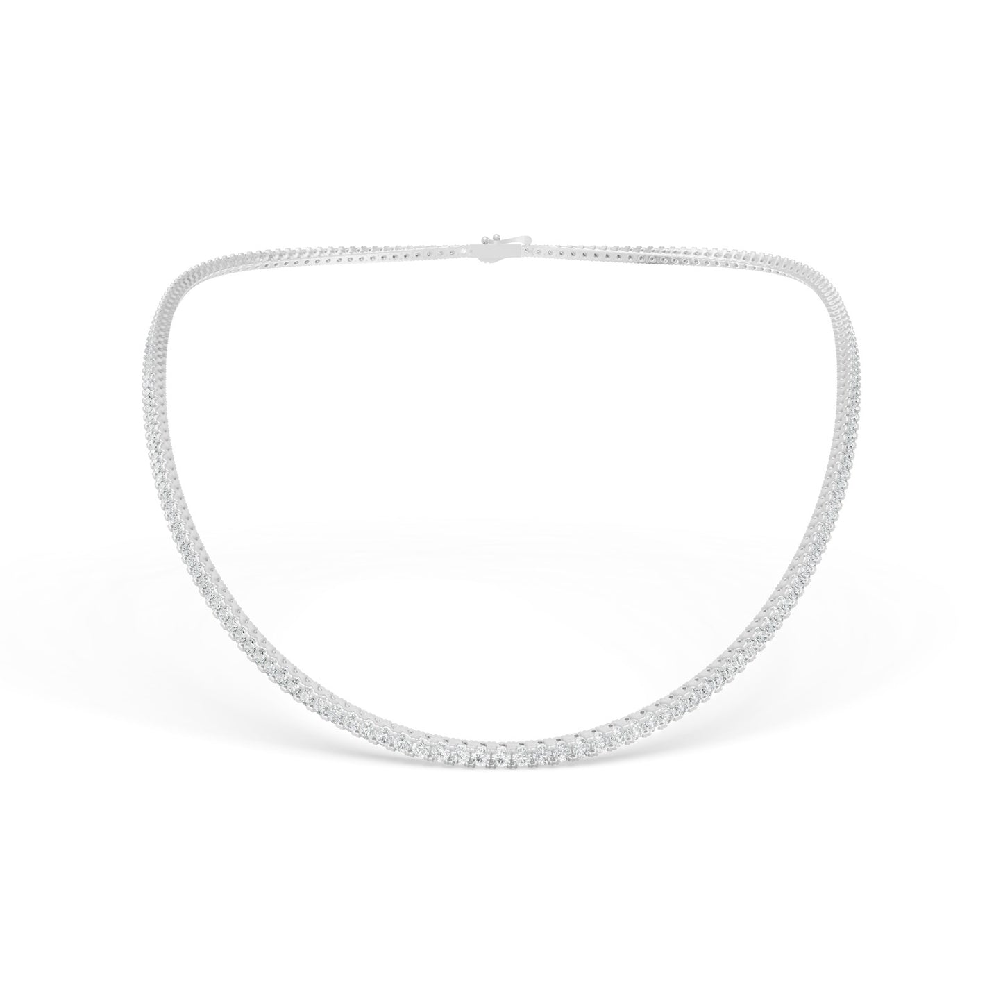 8.03 CTW 14K White Gold  Diamond Tennis Necklace