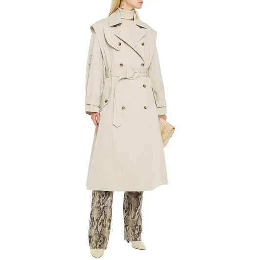 Zimmermann Super Eight Crinkled Gabardine Trench Coat